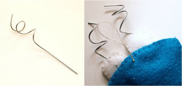 dva kusy drôtu predstavujú drôt vianočné dekorácie-zavrieť-návod-pohár-para-drôt-vír