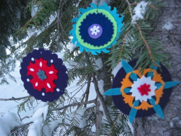 Vyrobte si ozdoby na stromček z filcu Vytvorte si vlastnú snehovú vločku