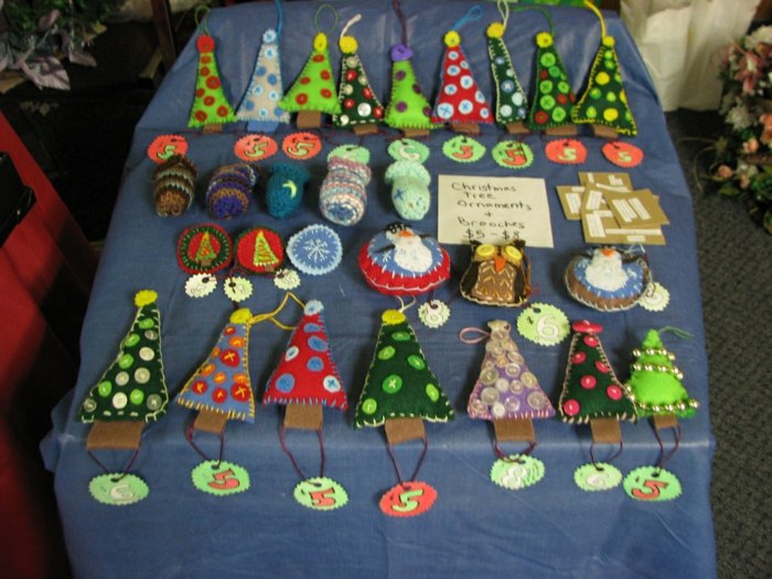 Vianočné stromčeky ručne vyrobené z textilu ručne vyrábané vianočné stromčeky s poznávacou značkou