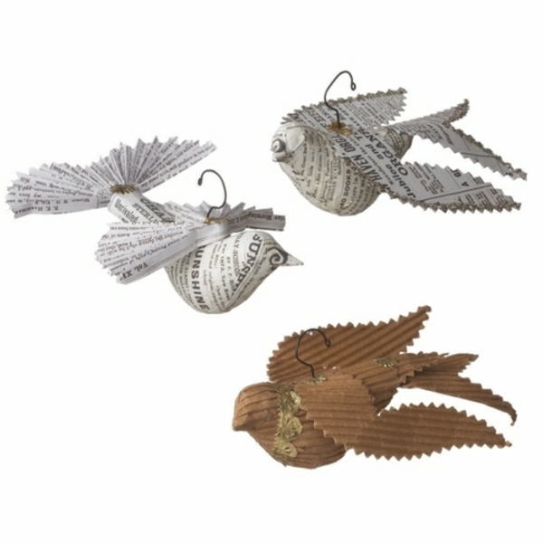 Tinker papier-vtáky-vianočné-dekorácie-nápady