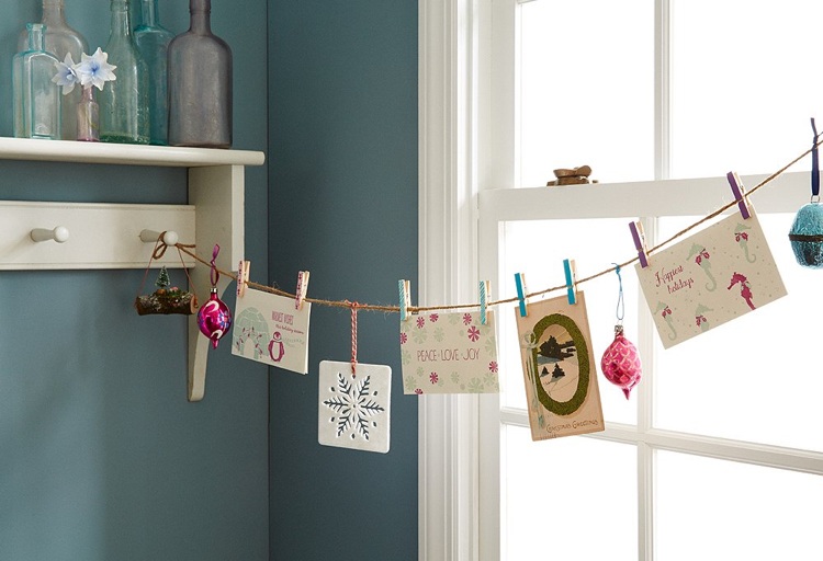 vianočné dekorácie trendy pinterest pohľadnice girlanda