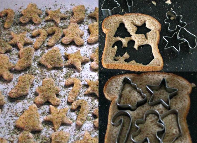 Vytvorte si kreatívne krutóny pre väčšiu náladu vianočné večere-nápady-jednoduché-menu-krutóny-crustini-šalát-sušienkové formy