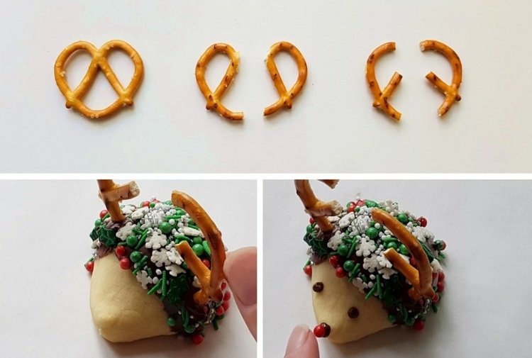 Upečte ježkové sušienky a praclíkmi z nich urobte soby