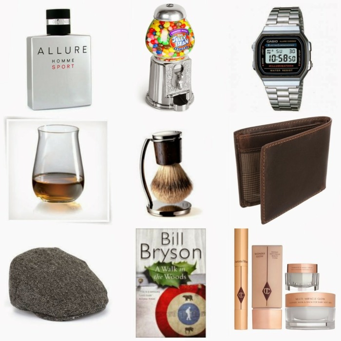 nápaditá rozmanitosť vianočných darčekov pre mužov Kefa na peňaženku alebo holiaci strojček