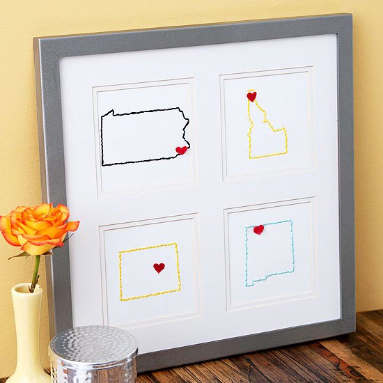 vianočné darčeky drotár nápad vyšívaný obľúbený vyrobte si vlastné vianočné darčeky vyšívané obľúbené miesta