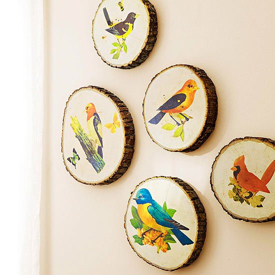 tip na vianočný darček drevené disky vtáky nažehľovacie prenosové fólie dekorácia na stenu vianočný darček drevené kotúče vtáky nažehľovacie prenosové fólie dekorácia na stenu