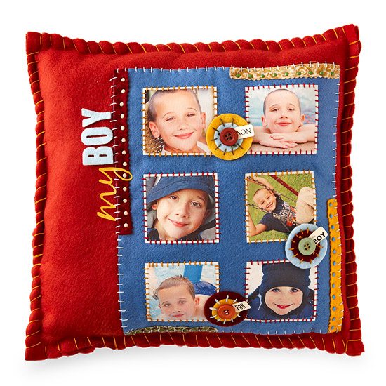 Vianočné darčeky drôtené vankúše prispôsobia detské fotografie Vianočný darček nápad vankúš prispôsobiť fotografiám detí