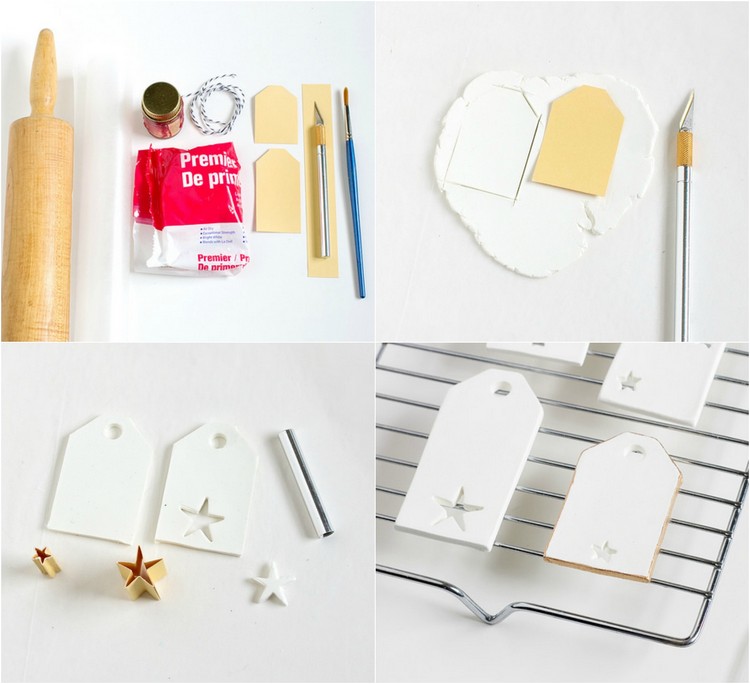 Vyrobte si štítky na darčeky z modelovacej hmoty Fimo sami Vianočné darčeky-balenie-návod-fimo-príves-drotárstvo