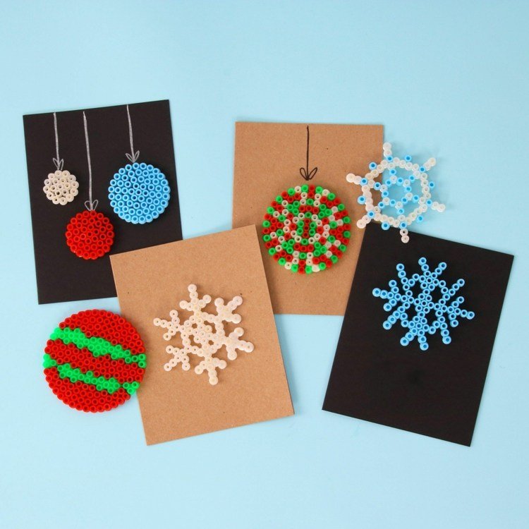 vianočné motívy vianočná pohľadnica so železom na korálkach vytvára nápady