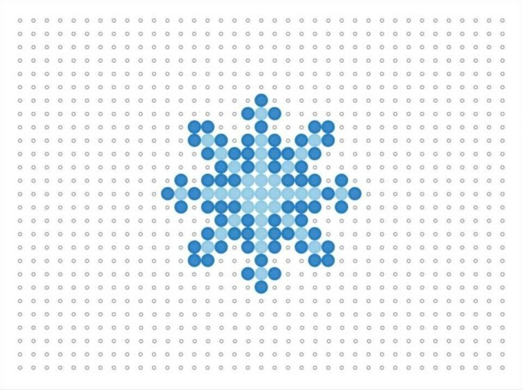 vianočné pohľadnice so šablónami vločiek so železom na korálkach