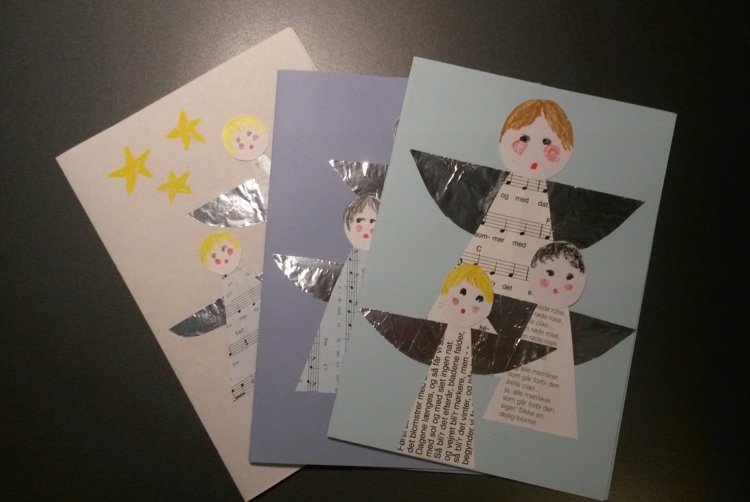 Vyrobte si vlastné vianočné pohľadnice, lepte, maľujte