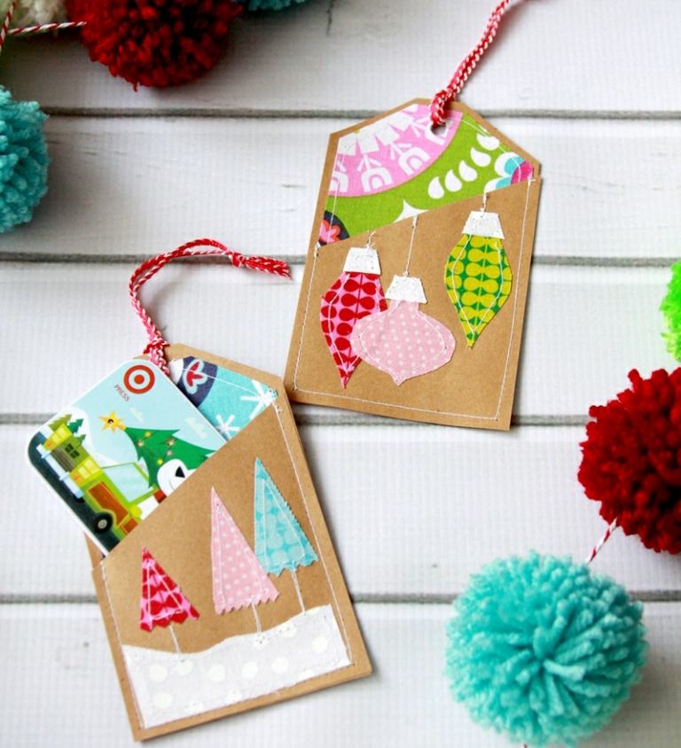 Navrhnite a ušite vianočnú pohľadnicu z filcu a látky Vianočné pohľadnice-urob si sám-uši-látku-ozdoby-vianočné zvončeky