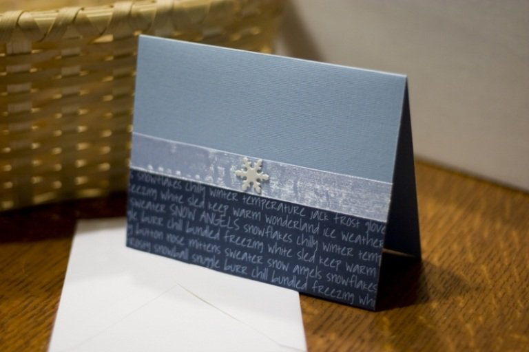 Navrhnite modernú vianočnú pohľadnicu Vianočné pohľadnice-urob si sám drotár-mašlička-snehová hviezdna papier