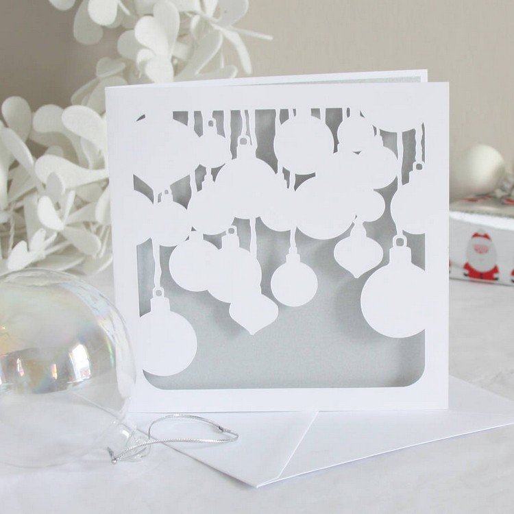 drotárske vianočné pohľadnice s originálnymi nápadmi na rezanie papiera