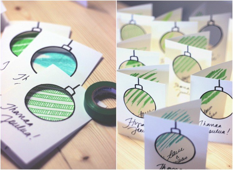 urobte originálne vianočné pohľadnice jednoducho siluetou