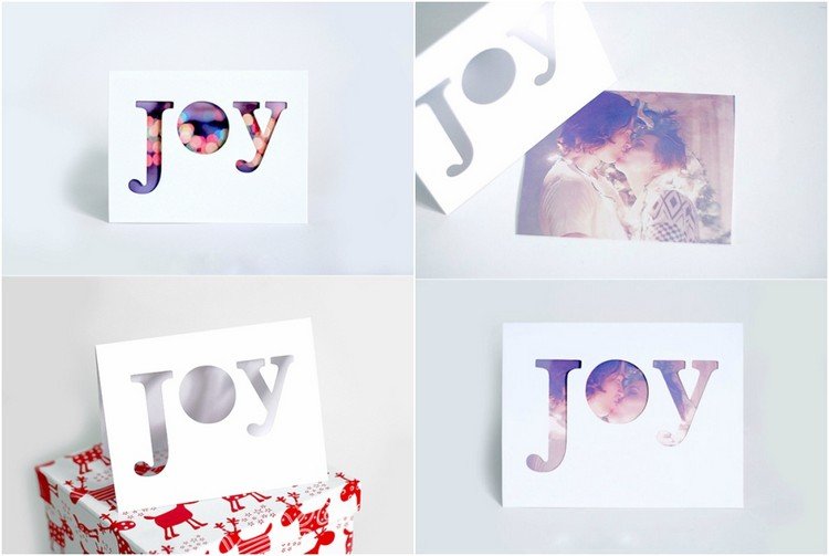 Pokyny na vystrihnutie papiera na vianočné pohľadnice s nápisom