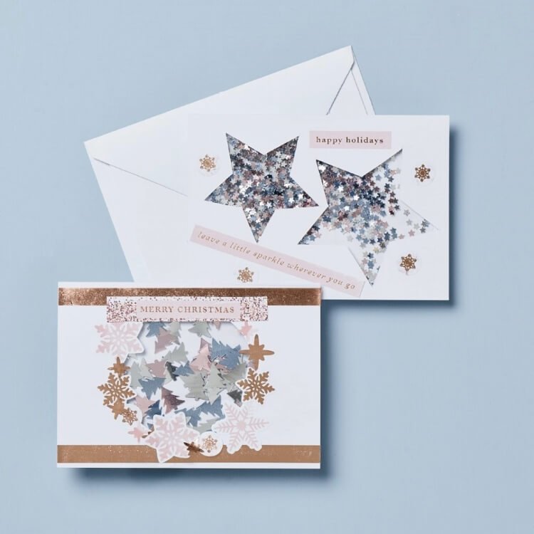 Vyrobte si jednoduché vianočné pohľadnice z ružového zlata