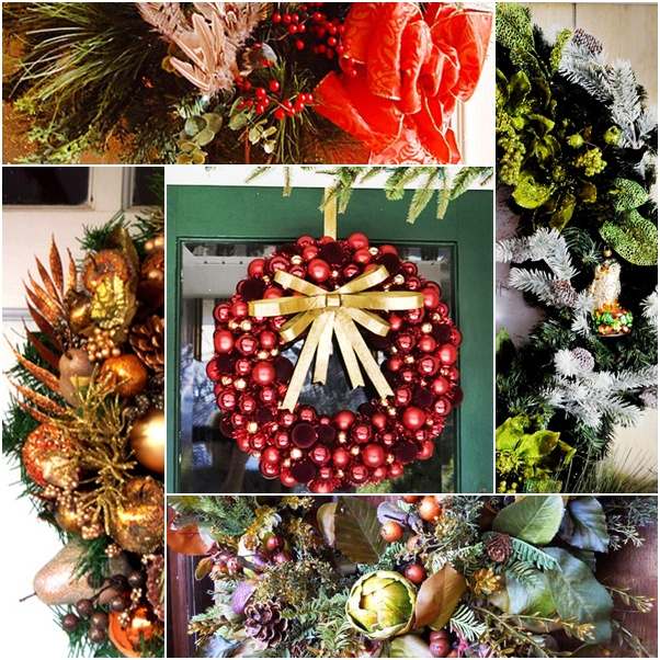 slávnostné nápady-vianočné vence-dvere