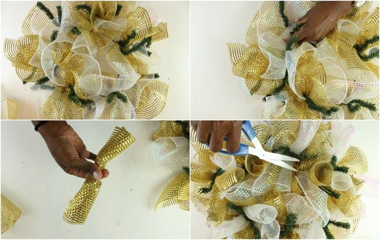 Vianočný veniec na čistenie truhlíkov na dekoratívne sieťoviny