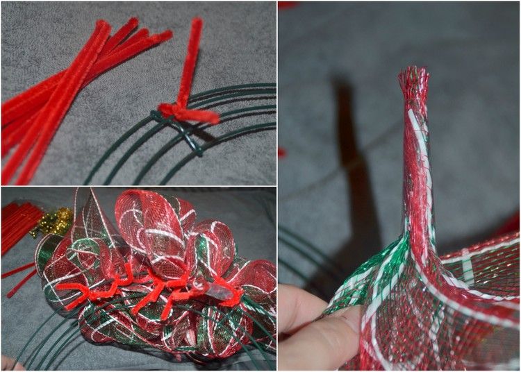 drotár vianočný veniec dvere drôtený veniec čistič rúrok deko páska