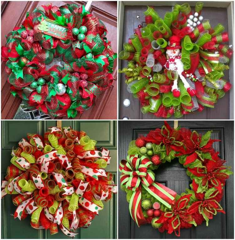 vianočné vence remeselné nápady inšpirácia vianočné farby