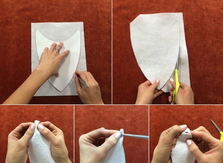 Vyrobte si mikulášsku bradu - návod Pokyny k šablóne na výrobu drobných drobností Santa Clausa vo fúzoch