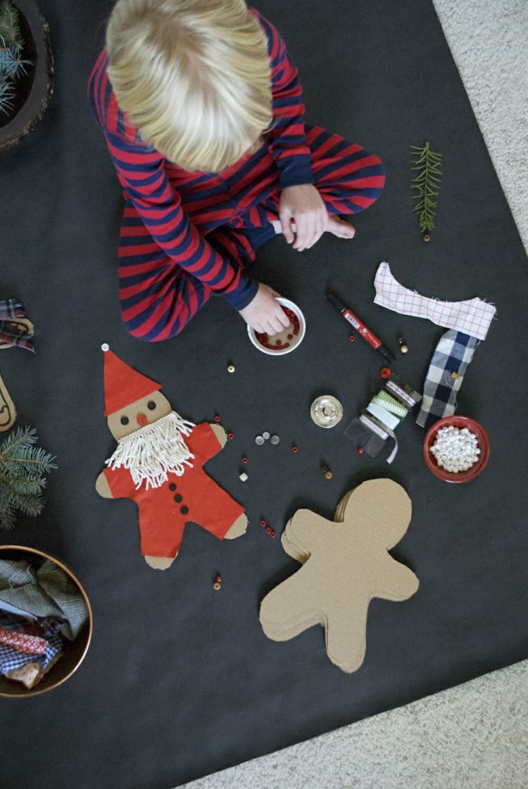 vyrobte si papierovú tkaninu dekoperle santa claus sami