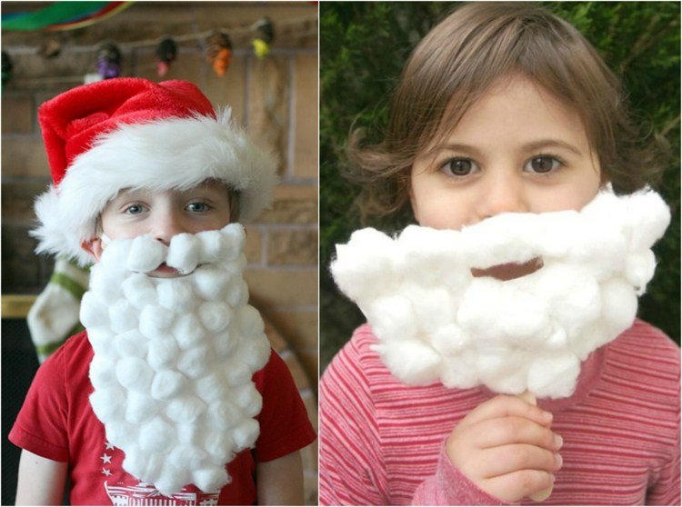 brada santa claus maska ​​oblečenie vatelínový papier