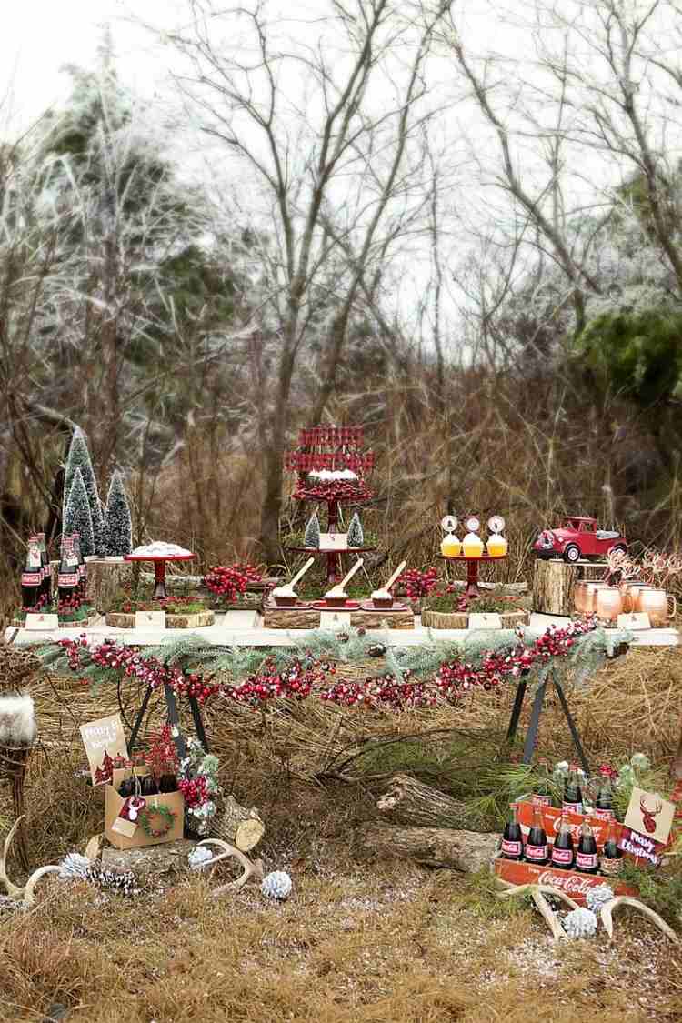 Oslávte Vianoce v záhrade s chutným jedlom a pitím