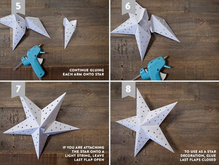 vianočná hviezda drotárske svetlá vianočné ručné práce romantický dizajn domov