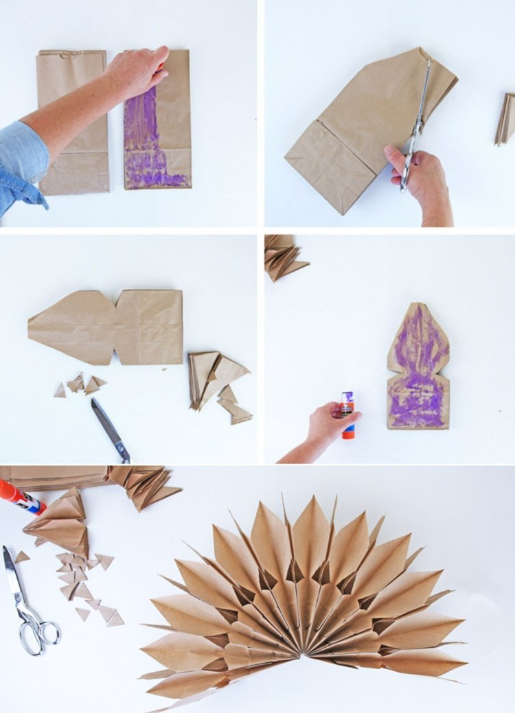 Pokyny na ručné práce s vreckami na chlieb - rýchlo vyrobte vianočnú hviezdu sami