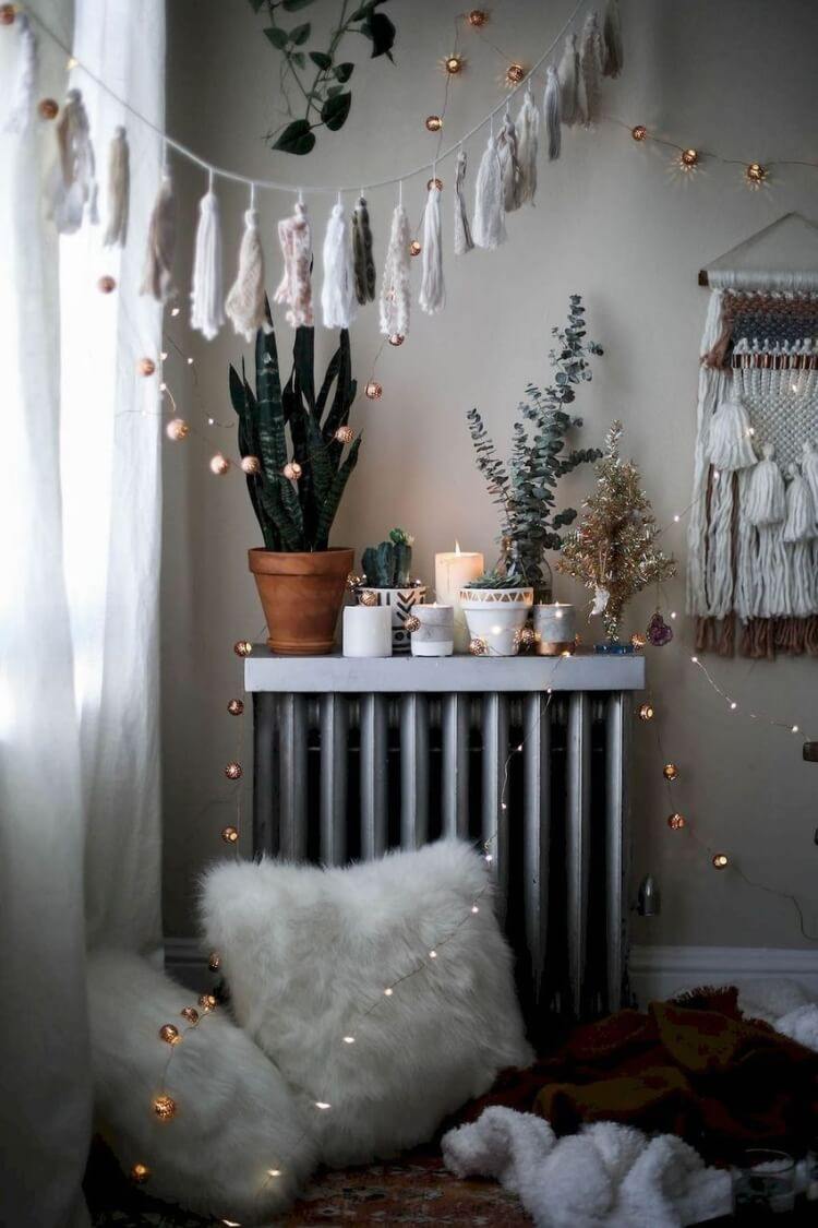 Vianočné trendy 2020 pre dekoráciu v strapcoch a macrame v štýle boho