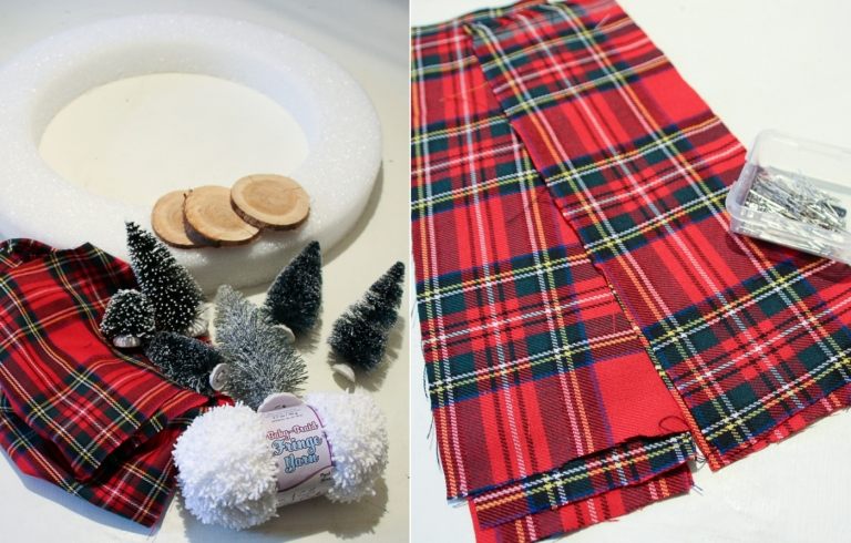 Vyrobte si vianočný veniec horúcim lepidlom a polystyrénovým krúžkom