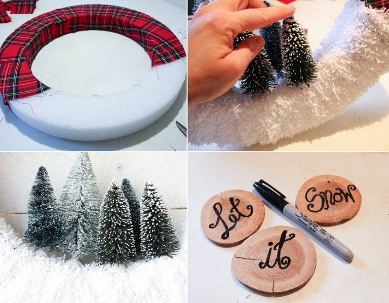 Návod na vlastnú výrobu jednoduchého vianočného venca na dvere