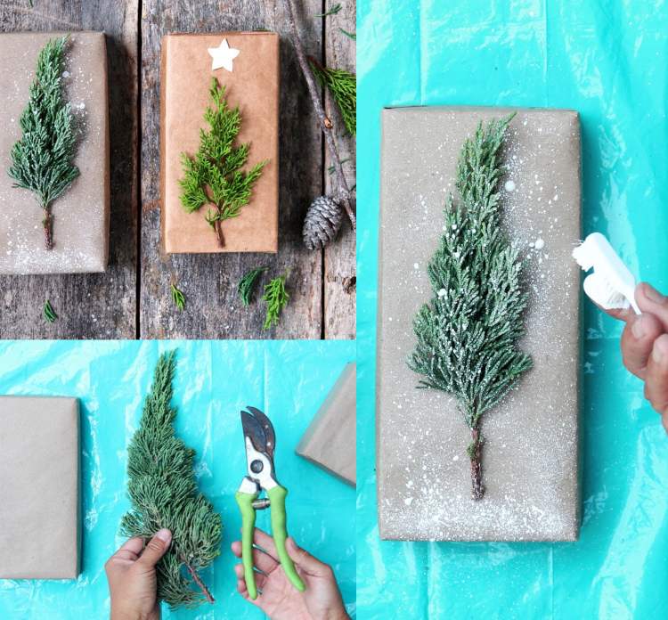 Vianočné obaly Tinker Vyrobte si vlastný vianočný stromček z konárov cyprusu