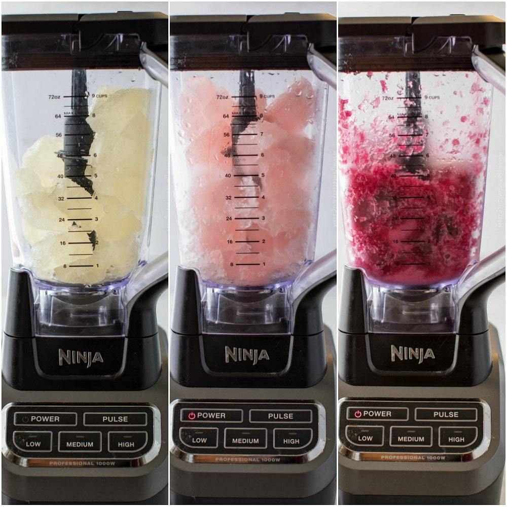Ombre Víno Slushie Recept Červené víno Koktejl z bieleho vína Letné nápady na pitie Nízkosacharidové