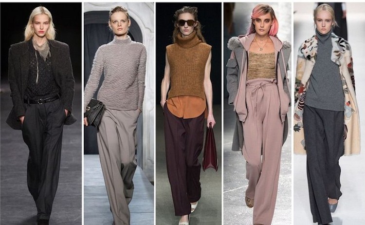 široké nohavice trendujú moderné farby bedrových modelov