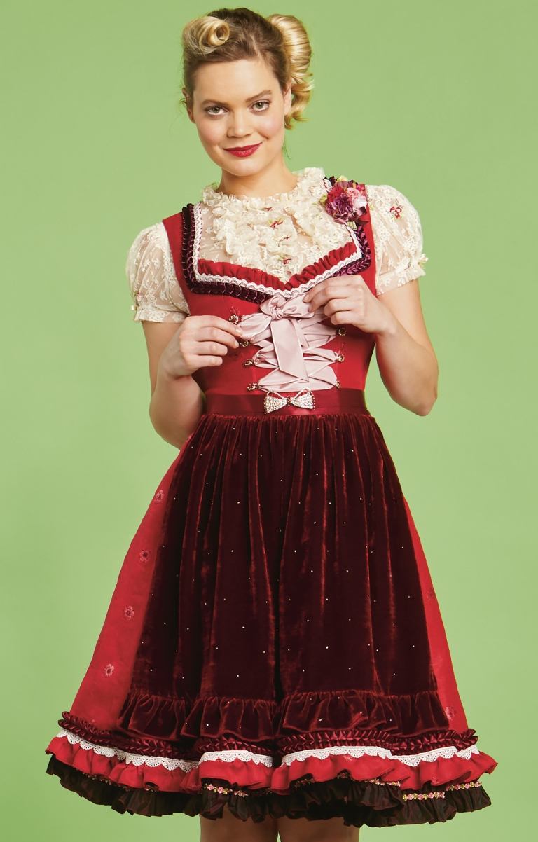 Ktorá dirndl farba teplé blond paradajka červené bordeaux