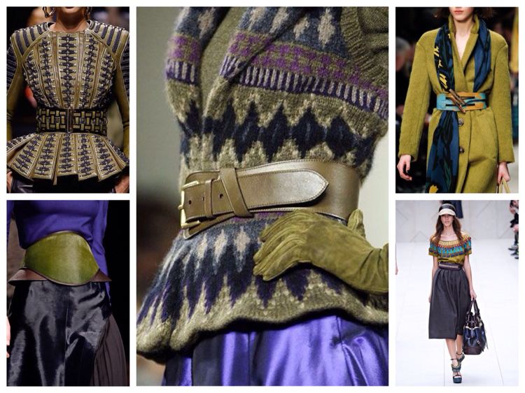 Khaki purpurovo tyrkysovo oranžové kombinácie z móla