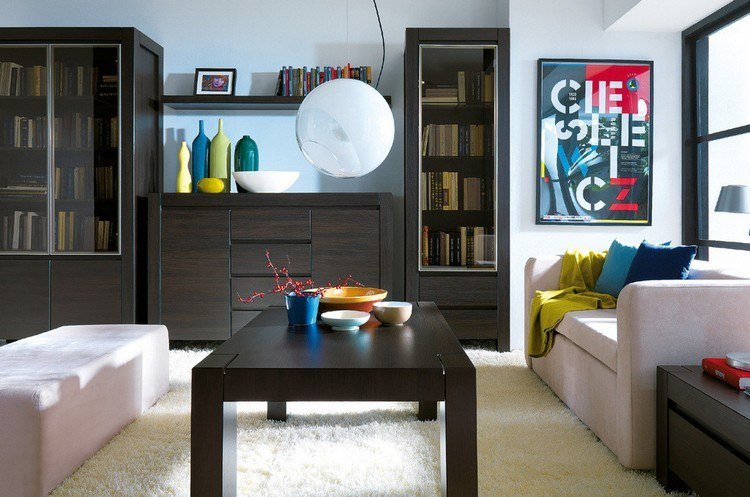 svetlo modrá farba na stenu, nábytok do obývačky vo farbe wenge ktorá-farby-zápas-wenge-nábytok-svetlo-modrá-stena-farba-obývačka