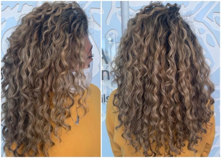 tmavé blond kučery - farba vlasov bronde