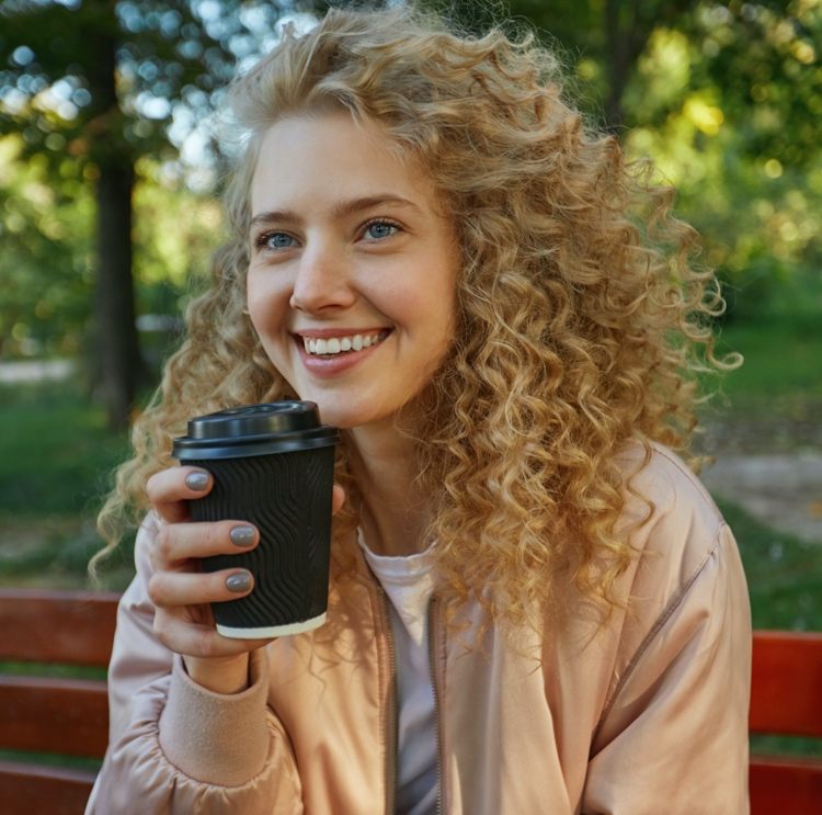Medovo blond farba vlasov na kučery
