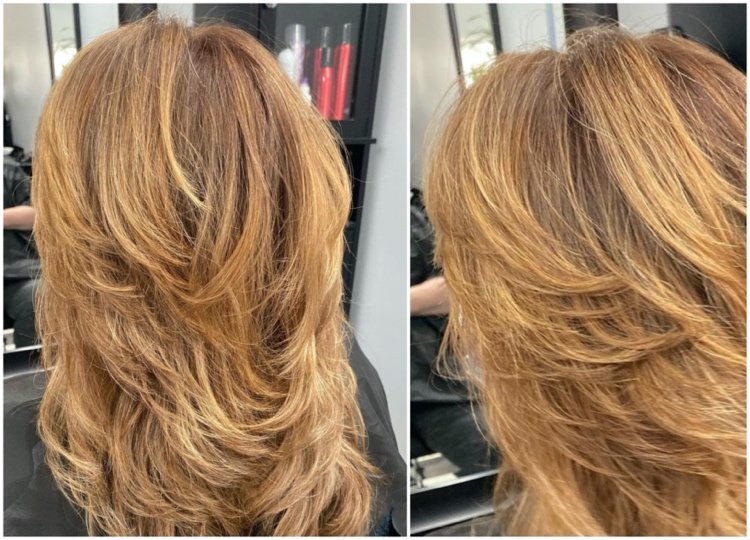 Farba vlasov bronzová s medovo blond hrotmi nad 50 rokov