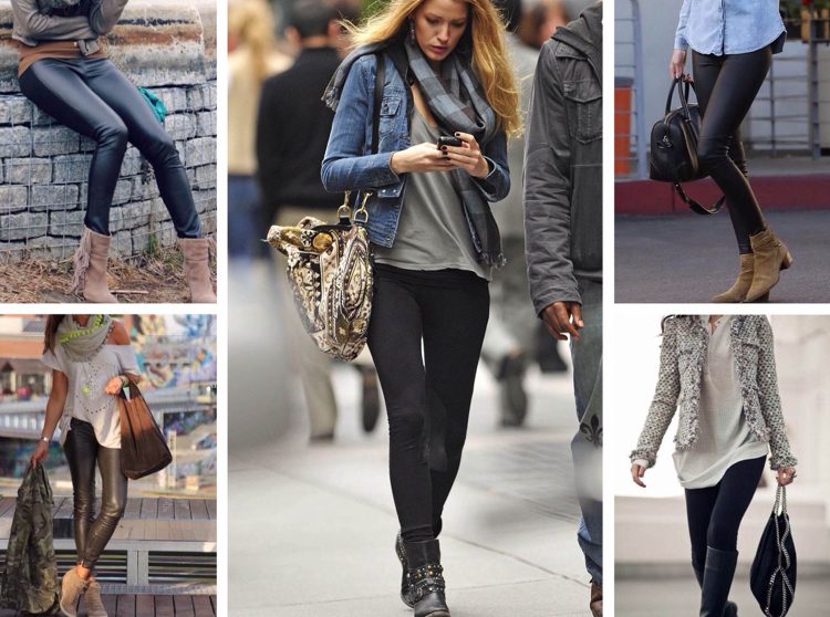 K legínam si obujte čižmy na širokom podpätku