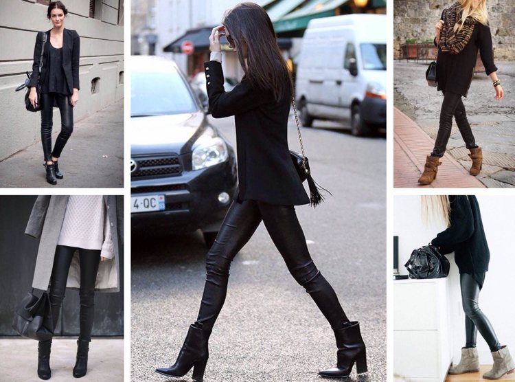 Aké topánky nosiť legíny v jesenných čižmách členkové topánky z kože alebo semišu