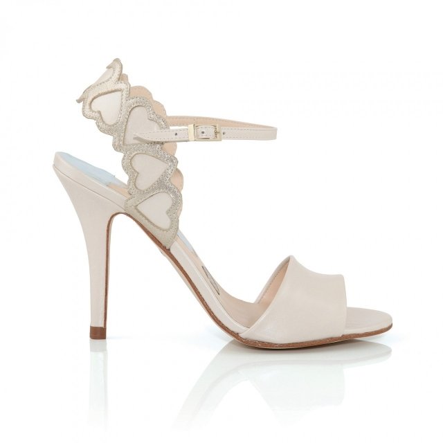 Sandále Svadobné topánky-moderný dizajn-motívy v tvare srdca Sandále Svadobné topánky Design-Ozdoby v tvare srdca-Popruhy