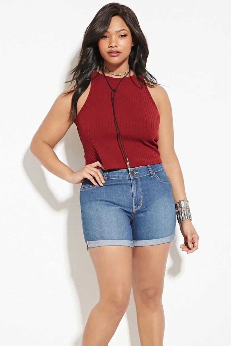 Džínsové šortky pre silné stehná krátke nohavice pre hrubé nohy