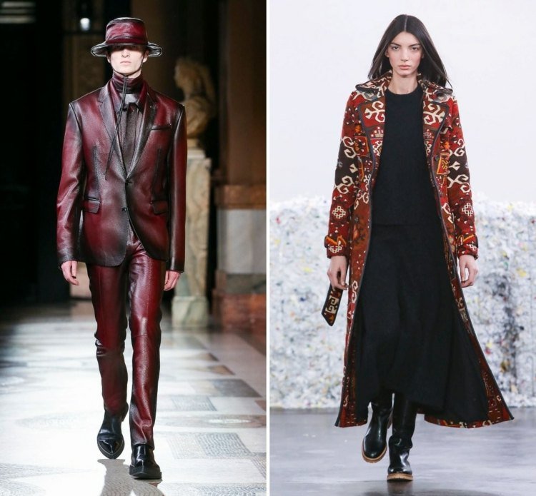 Pálená tehla pre pánsku a dámsku módu - jesenné farby