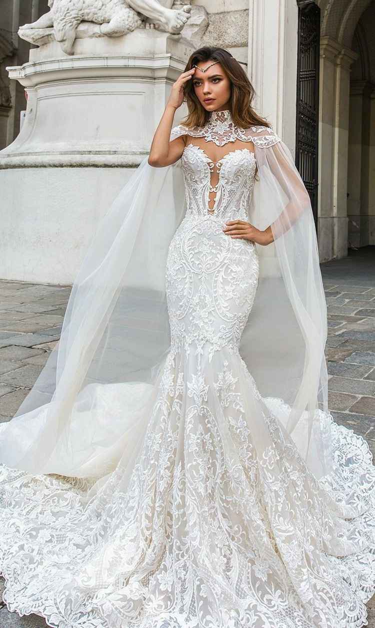 Svadobné šaty morská panna postava typu svadobná móda-001