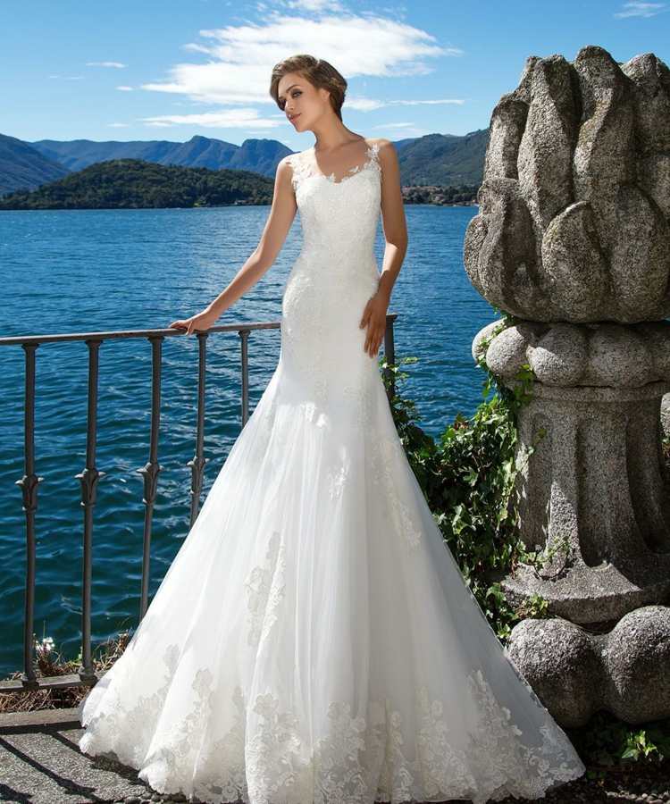 Svadobné šaty strihy postava trúbka svadobné šaty úzky pás svadobná móda-001